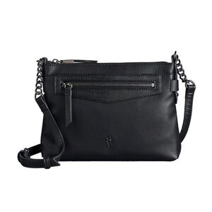 Simply Vera Wang Loren Crossbody Bag Black Faux Leather Adjustable Strap  Zipper